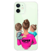 Odolné silikónové puzdro iSaprio - Super Mama - Boy and Girl - iPhone 12