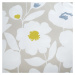 Bielo-béžové predĺžené obliečky na dvojlôžko 230x220 cm Craft Floral - Catherine Lansfield
