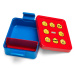 Set červeno-modrého desiatového boxu a fľaše na pitie LEGO® Iconic