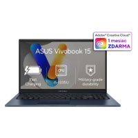 ASUS Vivobook 15 X1504VA-NJ907W, i3-1315U, 15.6˝ 1920x1080 FHD, UMA, 8GB, SSD 512GB, W11H, modry