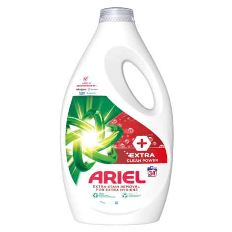 ARIEL +Extra Clean Power Tekutý prací gél 34 praní 1,7 l