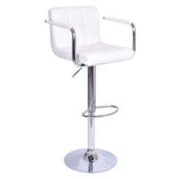 KONDELA Leora 2 New barová stolička biela / chróm