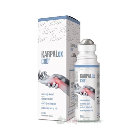 KARPALex CBD emulzia, kovová masážna gulička 30 ml
