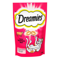 Maškrta DREAMIES pre mačky s hovädzím mäsom 6x60g