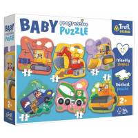 Trefl Baby puzzle Na stavenisku, 6v1 (2-6 dielikov)
