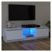 vidaXL TV skrinka s LED svetlami biela 120x30x35,5 cm