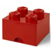 LEGO® úložný box 4 - so zásuvkou červená  250 x 250 x 180 mm