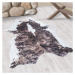 Kusový koberec Etosha 4113 brown (tvar kožešiny) - 150x200 tvar kožešiny cm Ayyildiz koberce