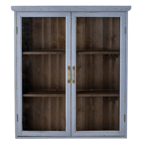 Modrá závesná vitrína z jedľového dreva 81x91 cm Hazem – Bloomingville