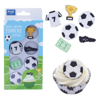 Futbalová lopta na zdobenie cukrom, 6ks - PME - PME