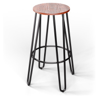 Blumfeldt Bistro stolička Hamilton 1 ks. Drevený oceľový rám Ø 33 cm