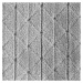 Mäkká strieborná deka CINDY4 s geometrickým vzorom 200x220 cm