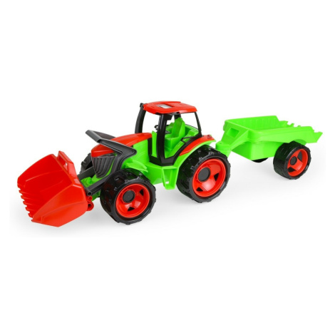 Lena Traktor s lyžicou Giga Trucks s vlekom plast 62cm v krabici 72x40x28cm 02136