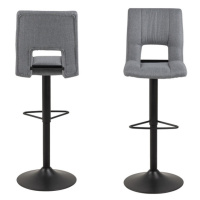 Dkton Dizajnová barová stolička Almonzo, svetlosivá / čierna