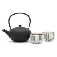 Bielo-čierna porcelánovo-liatinová čajová súprava Shanxi – Bredemeijer