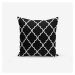 Čierno-biela obliečka na vankúš s bavlnou Minimalist Cushion Covers Black Background Ogea, 45 × 