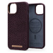 NJORD Salmon Leather Magsafe Case iPhone 14 (6.1), Rust