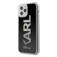 Puzdro Karl Lagerfeld Lagerfeld KLHCP12LKLMLBK na Apple iPhone 12 Pro Max Karl Logo Glitter čier