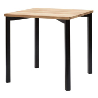 Čierny jedálenský stôl so zaoblenými nohami Ragaba TRIVENTI, 80 x 80 cm