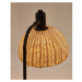 Stolová lampa s ratanovým tienidlom v čierno-prírodnej farbe (výška 56 cm) Damila – Kave Home