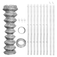 vidaXL Drôtené pletivo+stĺpiky, pozinkovaná oceľ 15x1,25 m, strieborné