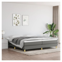 vidaXL Rám na boxspring posteľ tmavosivý 200x200 cm látka