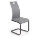 HALMAR K371 jedálenská stolička sivá / chróm