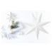 Svietiaca LED papierová hviezda LUMINA III 60 cm biela