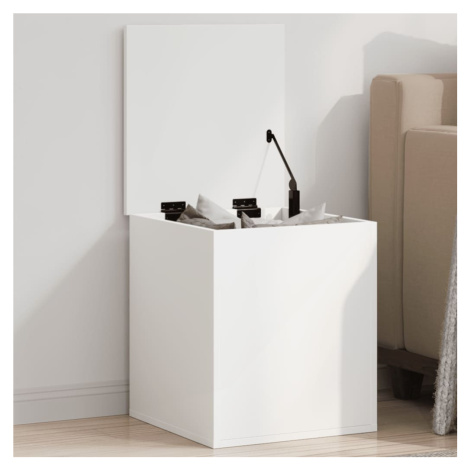 vidaXL Úložný box biely 40x42x46 cm kompozitné drevo