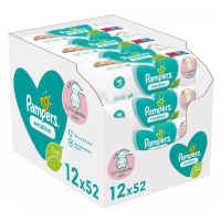 PAMPERS Wipes Sensitive Vlhčené utierky BOX, 12 x 52 ks