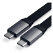 Satechi USB-C na USB-C Gen 2 Flat Cable (0.24m) - Space Gray