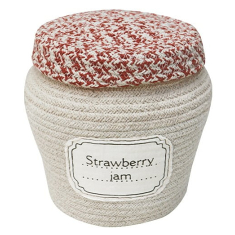 Krémový látkový detský kôš na hračky ø 20x23 cm Jam Jar – Lorena Canals