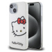 Hello Kitty IML Head Logo Zadný Kryt pre iPhone 15 White