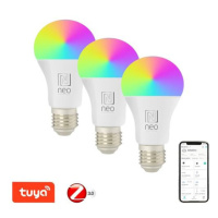 Smart LED žiarovka E27 11W RGB+CCT IMMAX NEO 07743C ZigBee Tuya sada 3ks