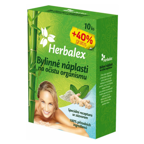 HERBALEX NÁPLASŤ NA OČISTU ORGANIZMU 10 ks + 40% gratis