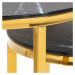 Súprava dvoch konferenčných stolíkov Alisma mramor čierny/zlatá