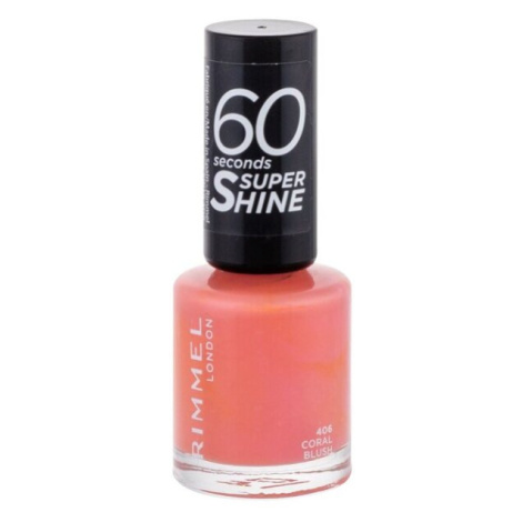 RIMMEL LONDON 60 Seconds lak na nehty Super Shine 406 Coral Blush 8 ml