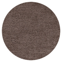 Kusový koberec Dream Shaggy 4000 Mocca kruh Rozmery koberca: 80x80 kruh