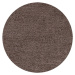 Kusový koberec Dream Shaggy 4000 Mocca kruh Rozmery koberca: 80x80 kruh