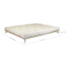 Dvojlôžková posteľ z borovicového dreva s matracom Karup Design Senza Comfort Mat Natural Clear/
