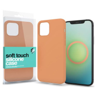 Apple iPhone 15 Pro, Silikónové puzdro, MagSafe, Xprotector Soft Touch MagSafe, oranžová