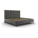 Sivá čalúnená dvojlôžková posteľ s úložným priestorom s roštom 160x200 cm Casey – Mazzini Beds