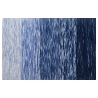 Modrý krátkovlasý koberec 140 × 200 KAPAKLI, 77875