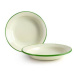 Smaltovaný tanier 28 cm hlboký so zeleným okrajom - Ibili - Ibili