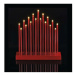 LED svietnik červený, 28,5 cm, 3x AA, vnútorný, 3000K, časovač (EMOS)