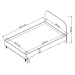 Biela jednolôžková posteľ 90x190 cm Lavinia – Kalune Design
