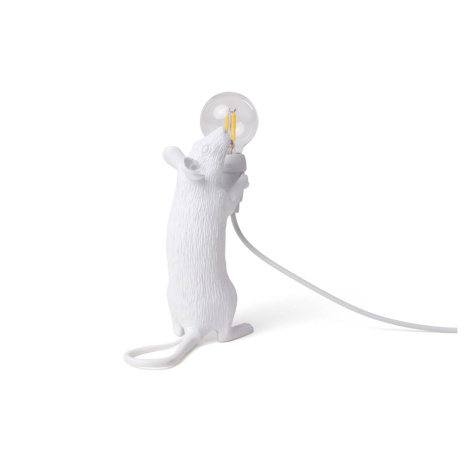 Stolová LED lampa Mouse Lamp USB stojacia biela SELETTI