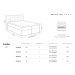 Tmavosivá dvojlôžková posteľ Mazzini Beds Jade, 200 x 200 cm