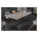 Estila Industriálny jedálenský stôl Collabor čiernej farby s betónovým vzhľadom 200cm