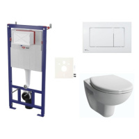 Cenovo zvýhodnený závesný WC set SAT do ľahkých stien / predstenová montáž + WC VitrA Normus SIK